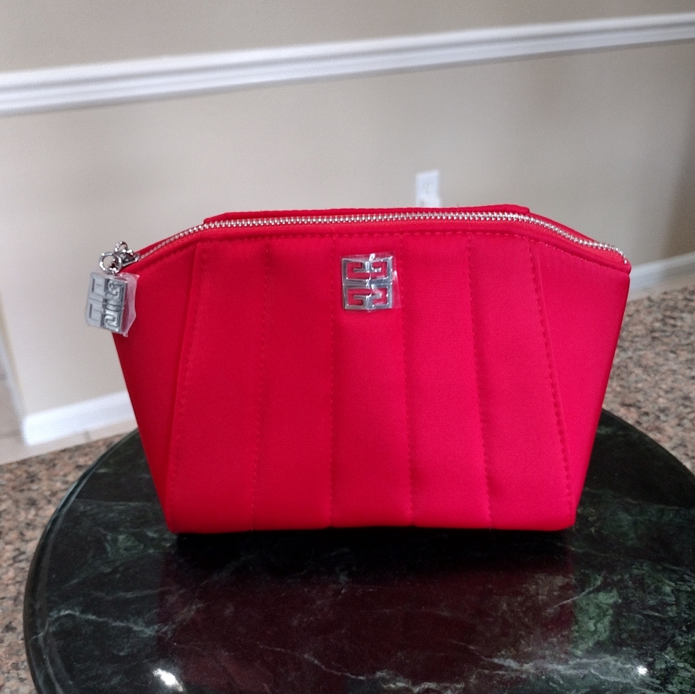 NWOT Givenchy Parfume Red Cosmetic bag